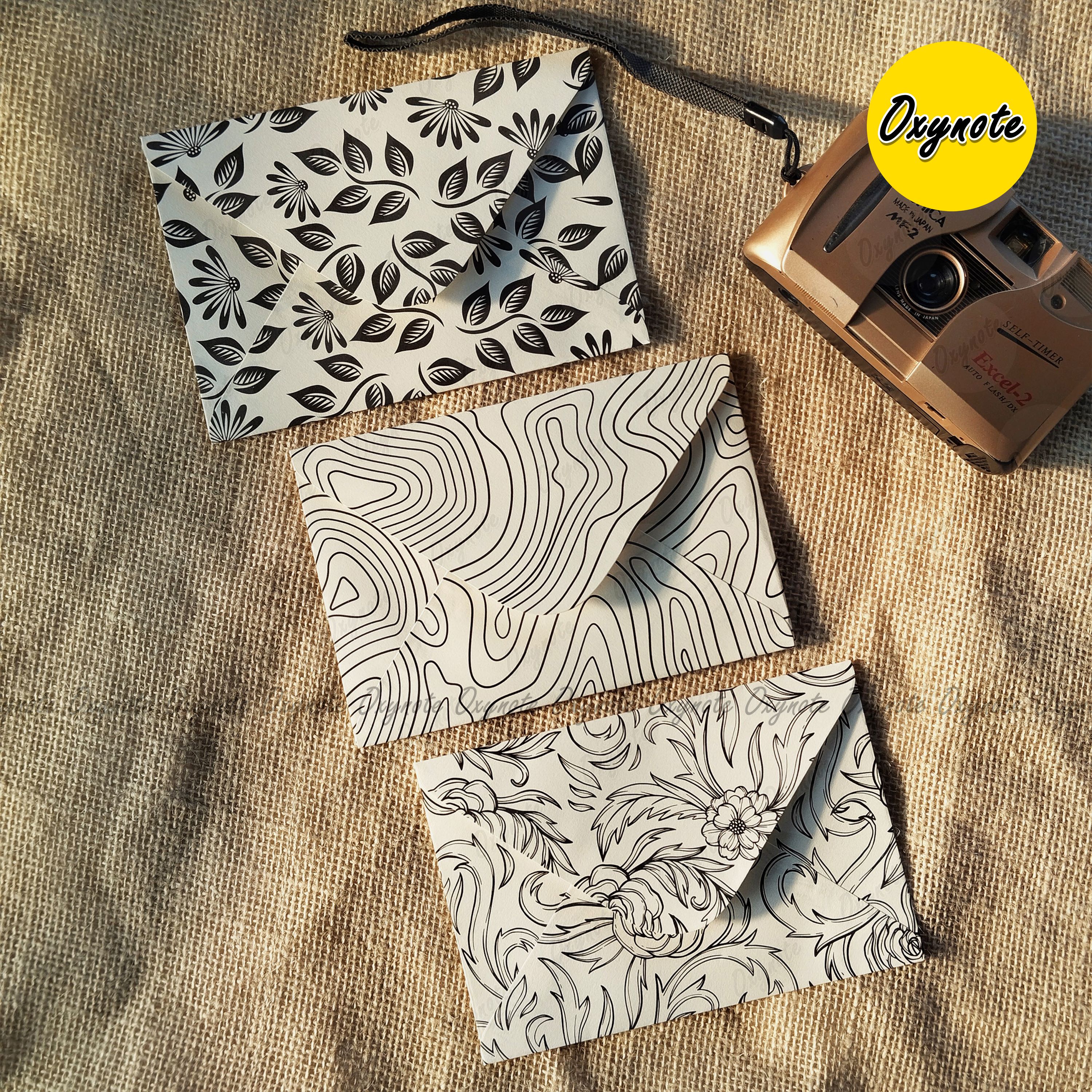 OXYNOTE Monarch Series Premium Designed Vintage Pattern Envelope_img_14