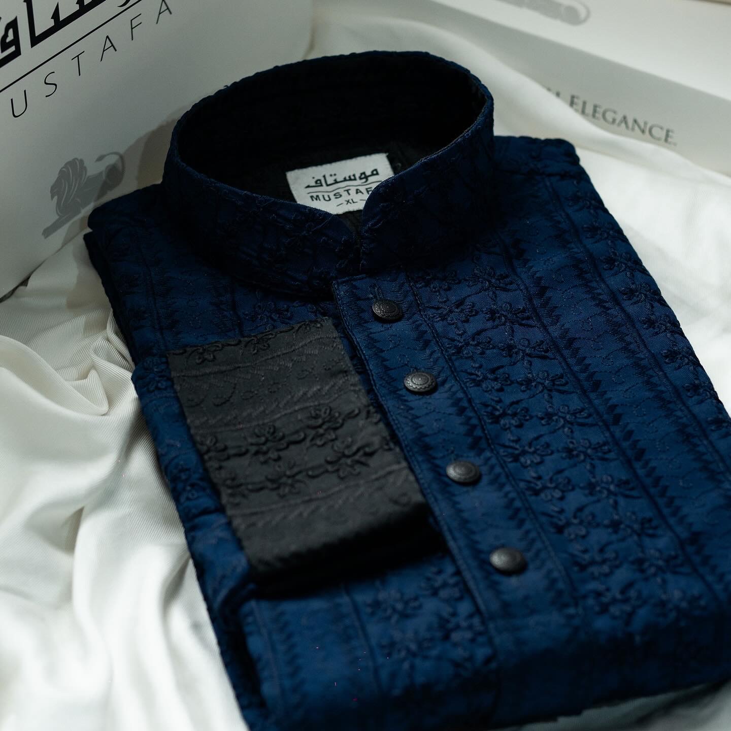 ZAFAR - DEEP BLUE CHIKAN - Image 1