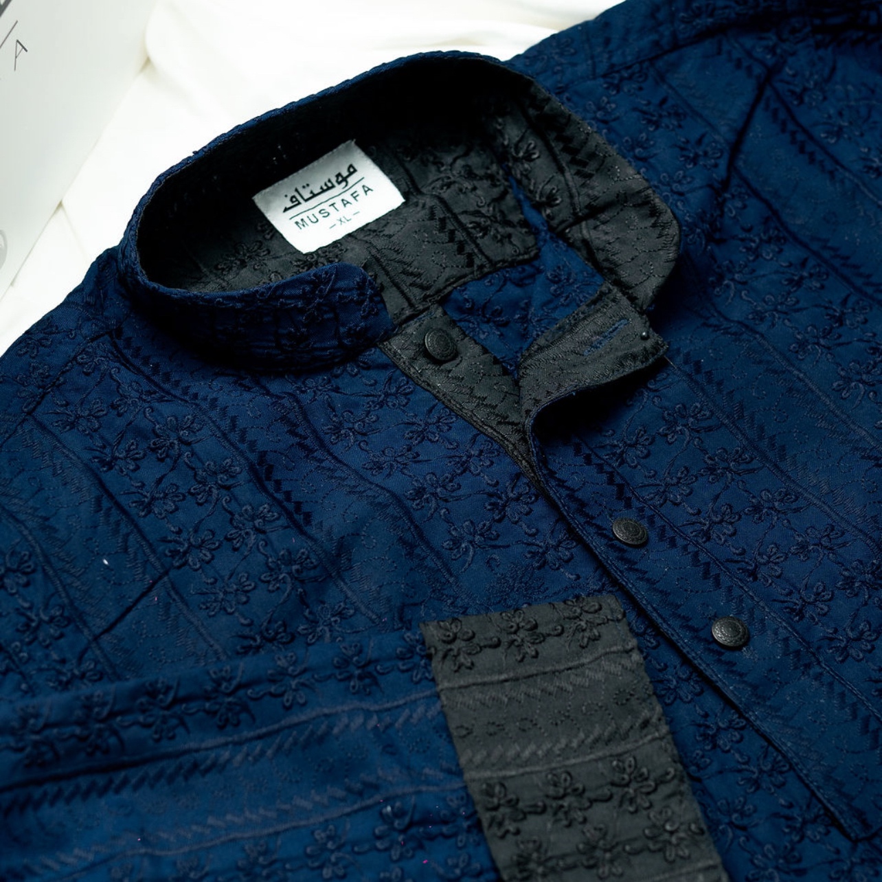 ZAFAR - DEEP BLUE CHIKAN - Image 2