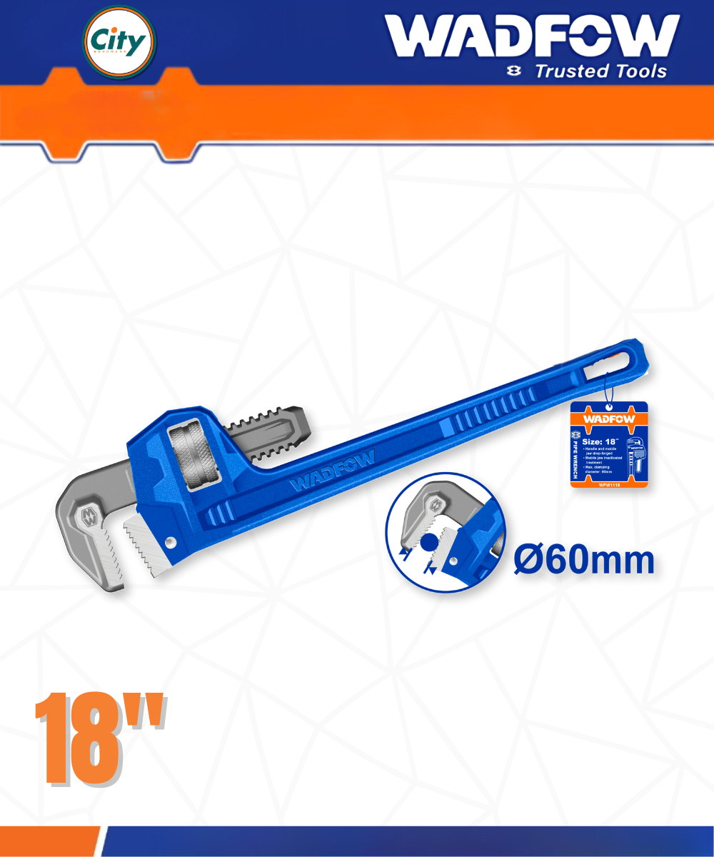 ১৮ ইঞ্চি পাইপ রেঞ্চ প্রিমিয়াম মানের WADFOW WPW1118