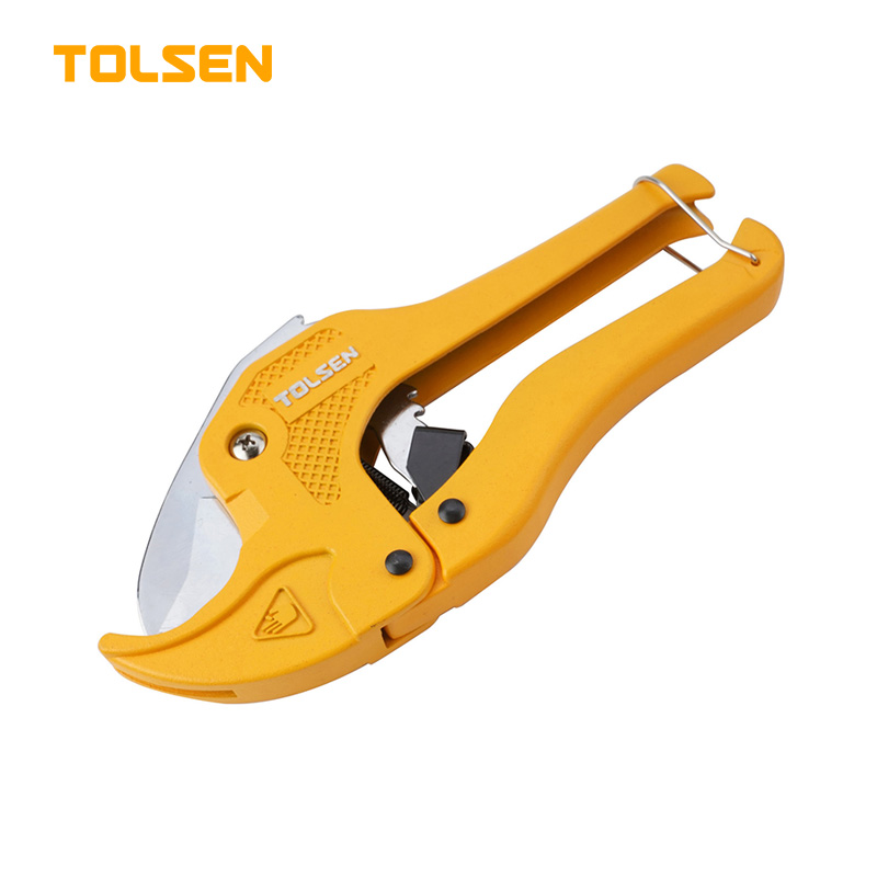 TOLSEN 33100 PVC Pipe Cutter | 3-42mm | 65Mn Blade | Automatic Open Function | Aluminium Die-Casting Body | Model: 33100