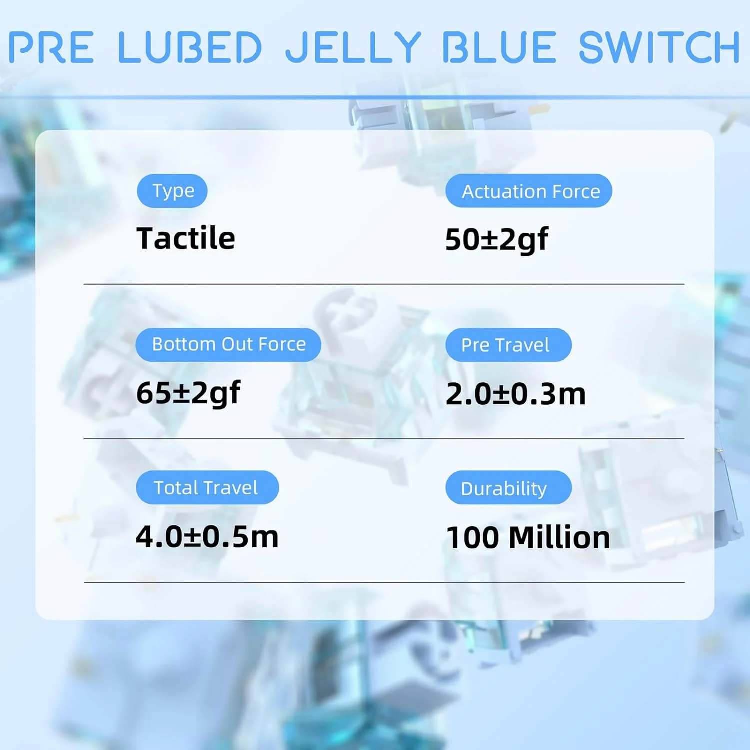 Attack Shark Jelly Blue Tactile Switches Factory Lubed_img_2