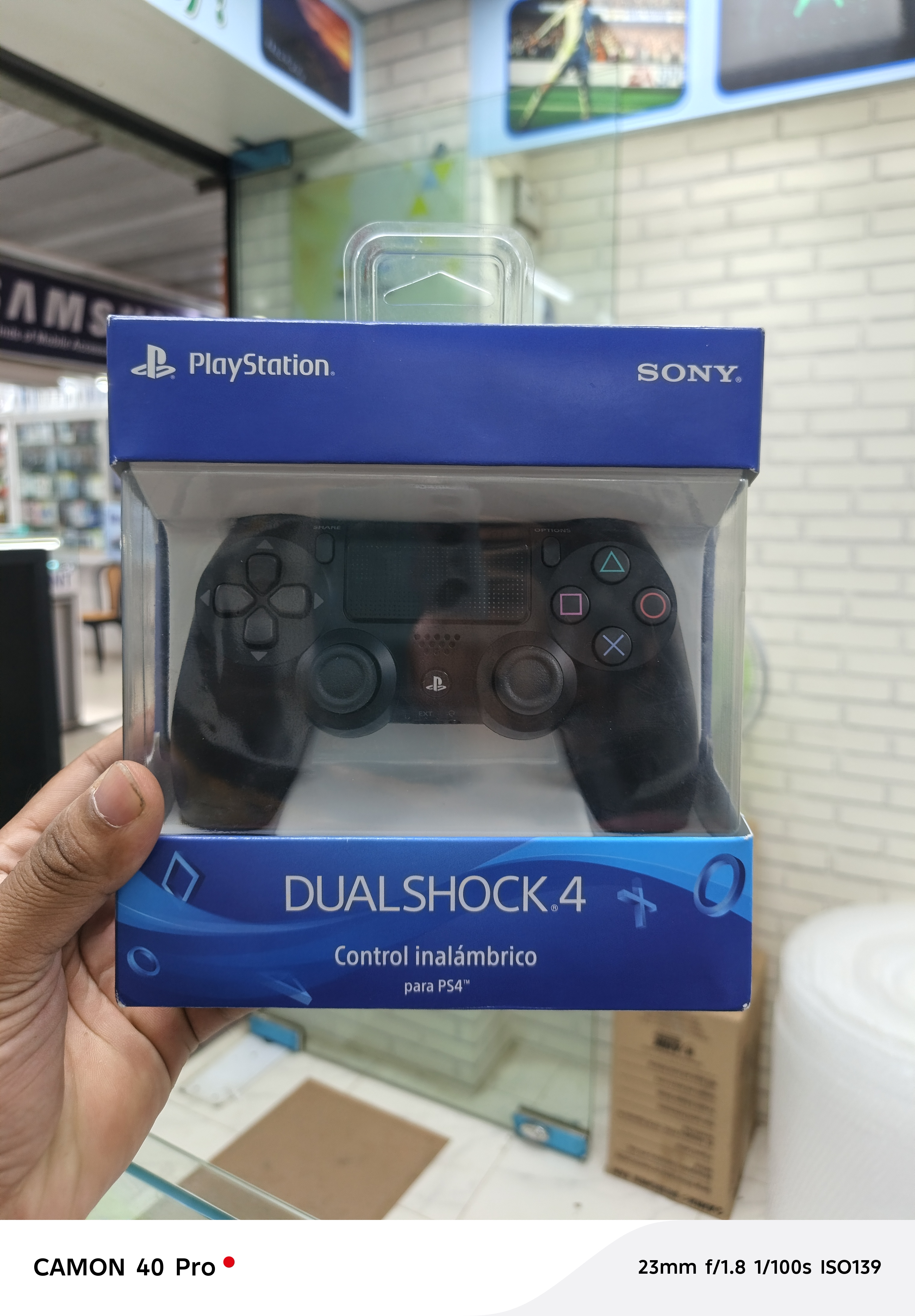 Sony official Dualshock 4 original black colour wireless controller region USA spec