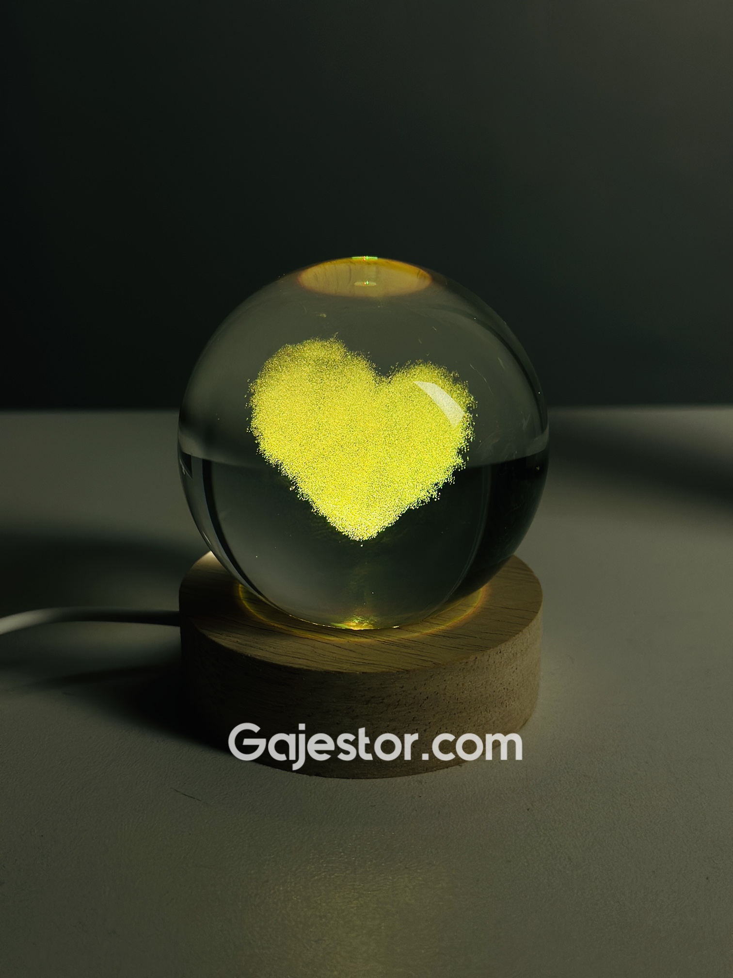 7 colour 3D crystal ball lamp ( love variant )