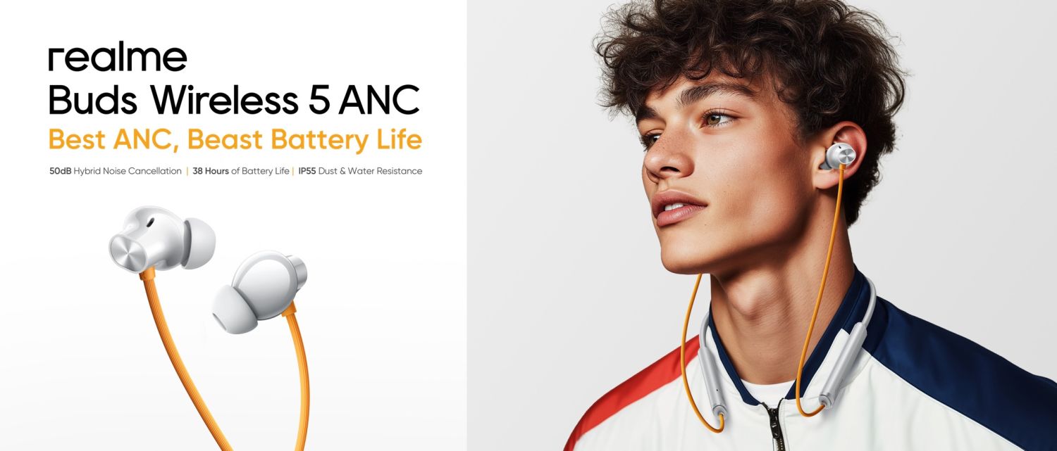Realme Buds Wireless 5 ANC 50db ANC Neckband Earphone_img_1
