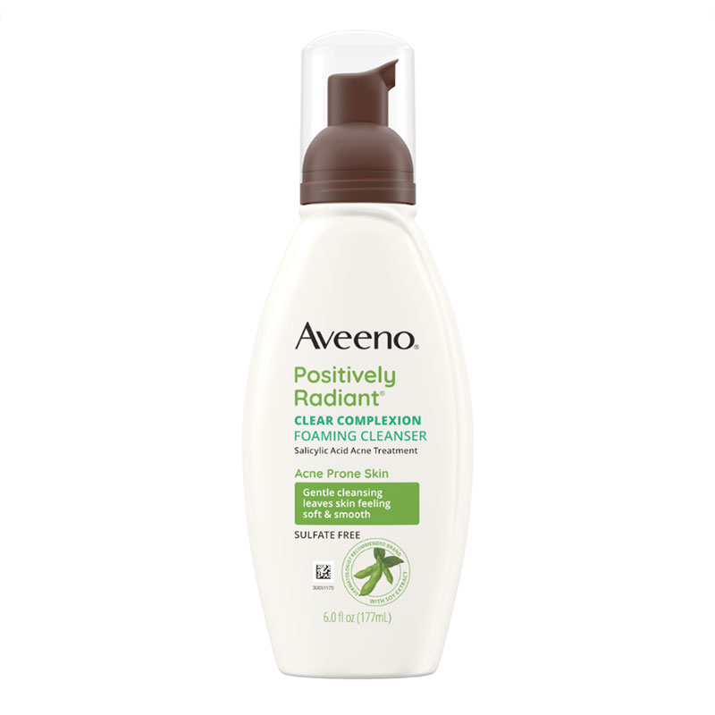 Aveeno Positively Radiant Clear Complexion Foaming Cleanser Acne Prone Skin