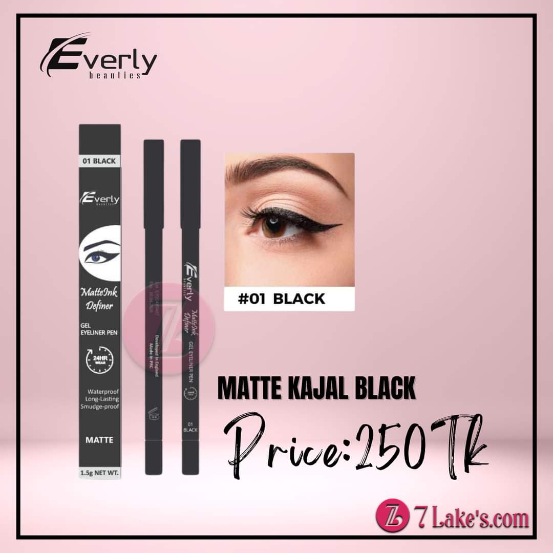 Everly Matte Kajal - Black