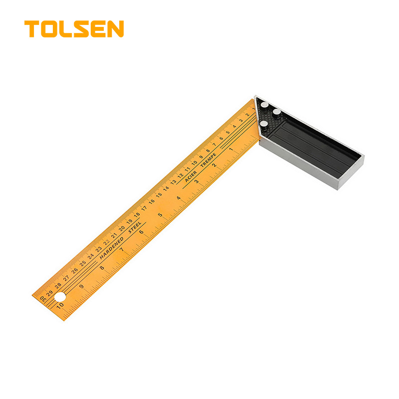 TOLSEN 35081 12" Carpentry Angle Tri Square | 300mm | Aluminium Handle | Metric & Inch | Model: 35081