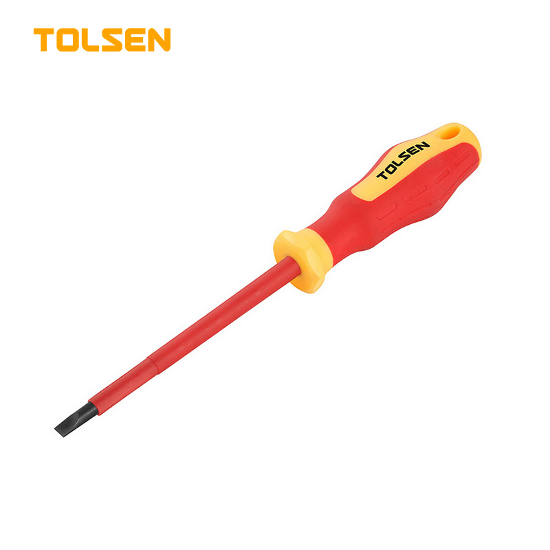 Tolsen VDE Flat Screwdriver (4.0x100mm) 1000V, Model: 38001