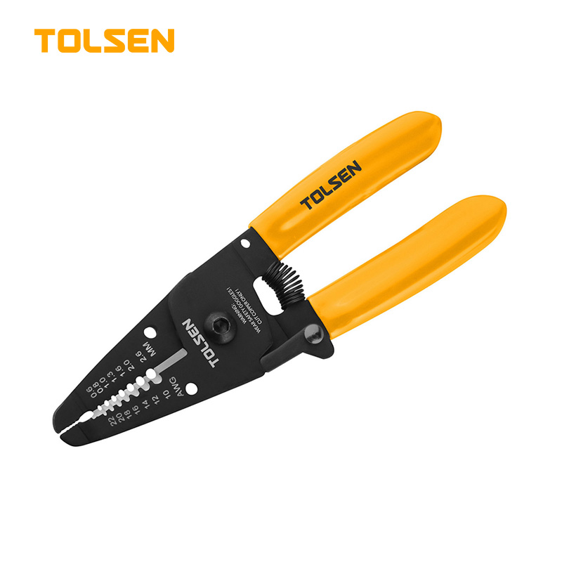 TOLSEN 38051 7-in-1 Wire Stripper | 6" (160mm) | 0.6-2.6mm | 10-22 AWG | Grip & Cutter | Model: 38051_img_0
