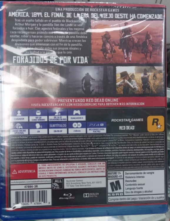 Red Dead Redemption 2 ps4 game cd region all_img_1
