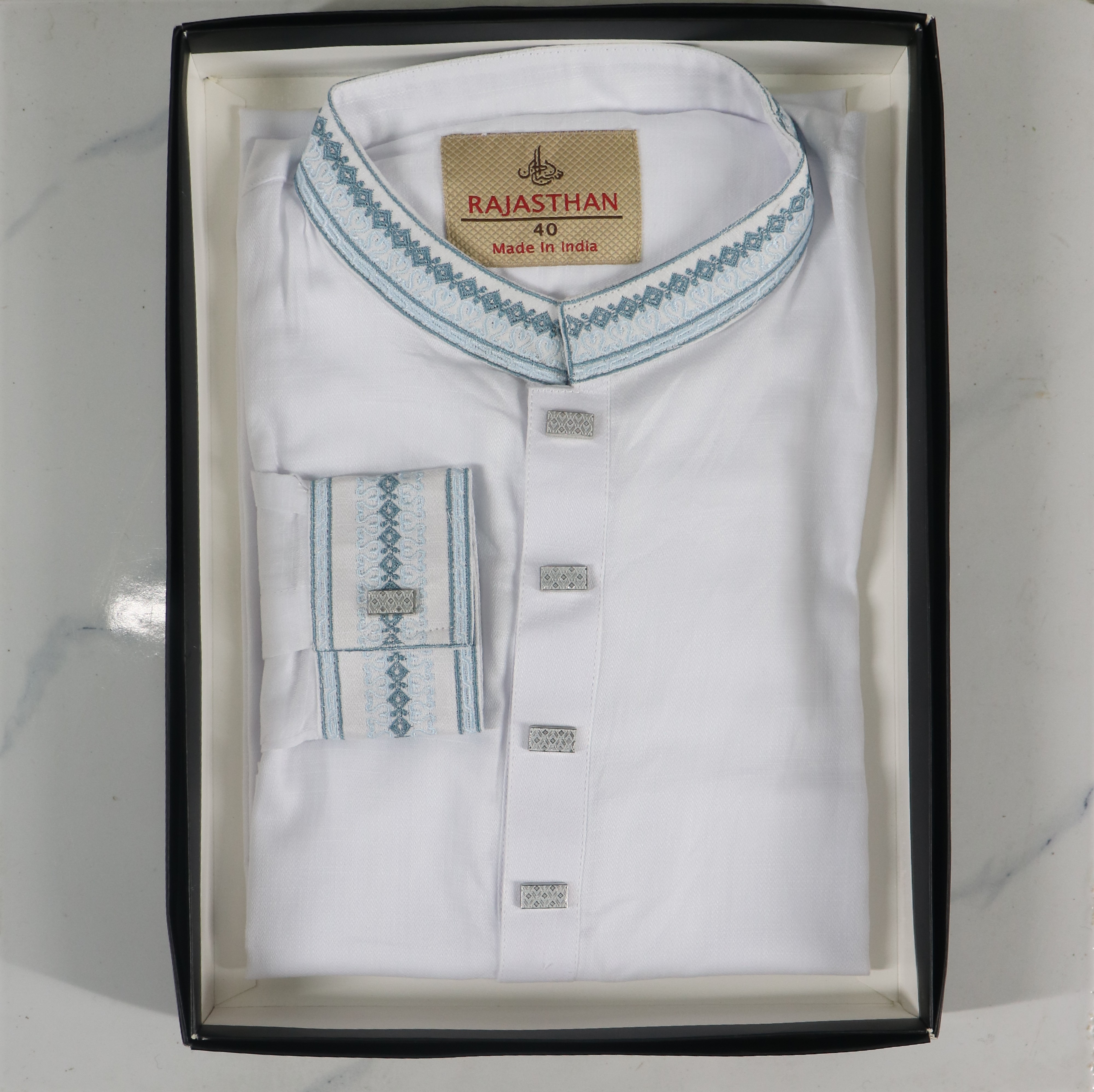 Premium Cotton Panjabi with Traditional Neckline