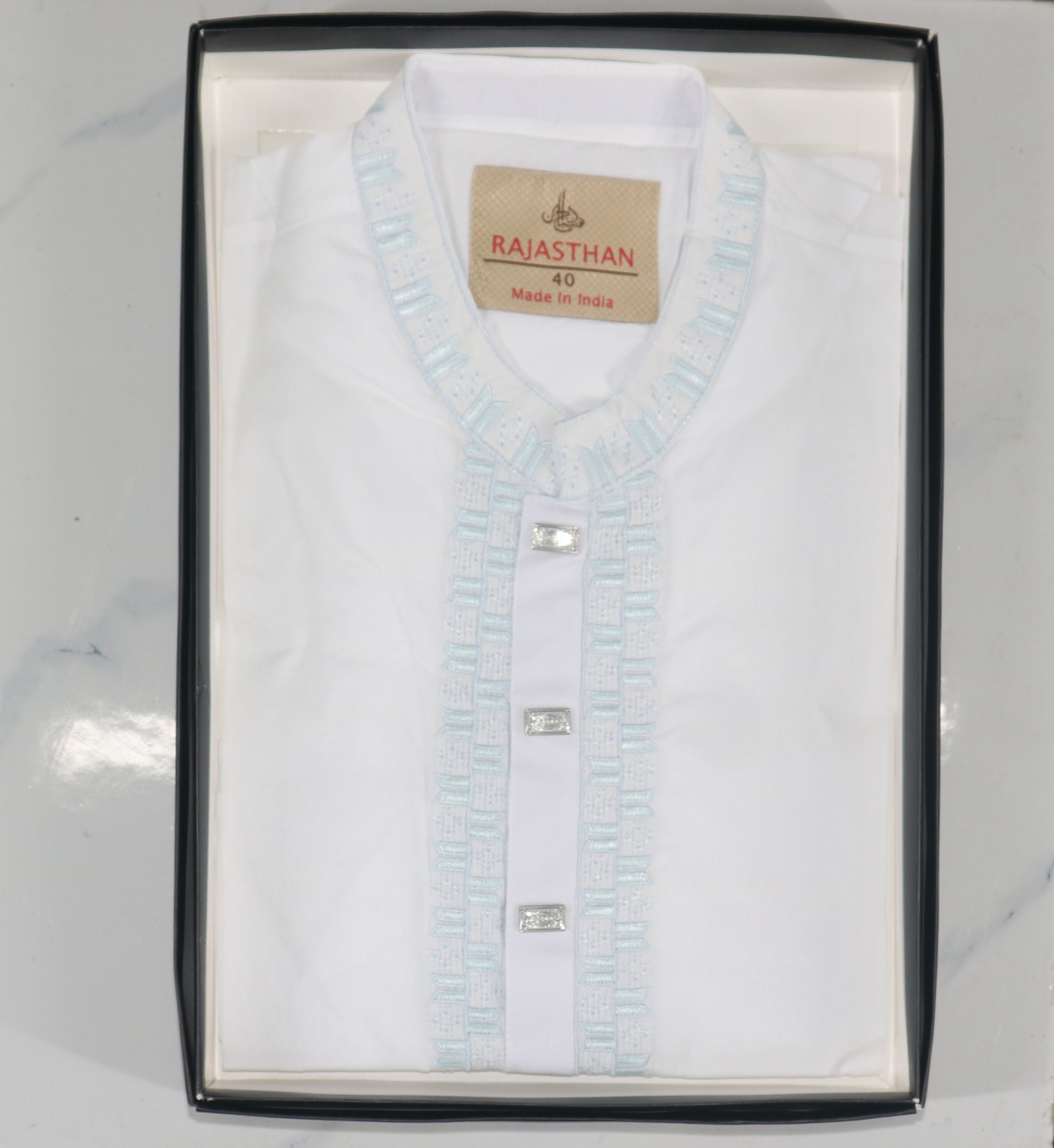 Embroidered Cotton Elegance - Panjabi