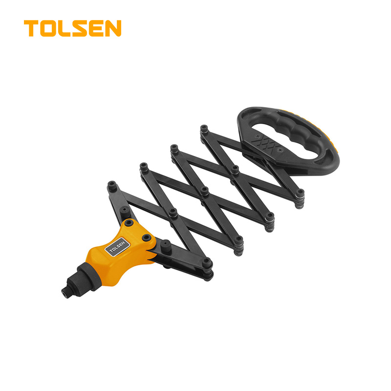 TOLSEN 43100 Heavy Duty Folding Hand Riveter, 10-32" Capacity, Industrial Series, Aluminium Alloy Body, For Aluminium, Steel & Stainless Steel Rivets | Model: 43100