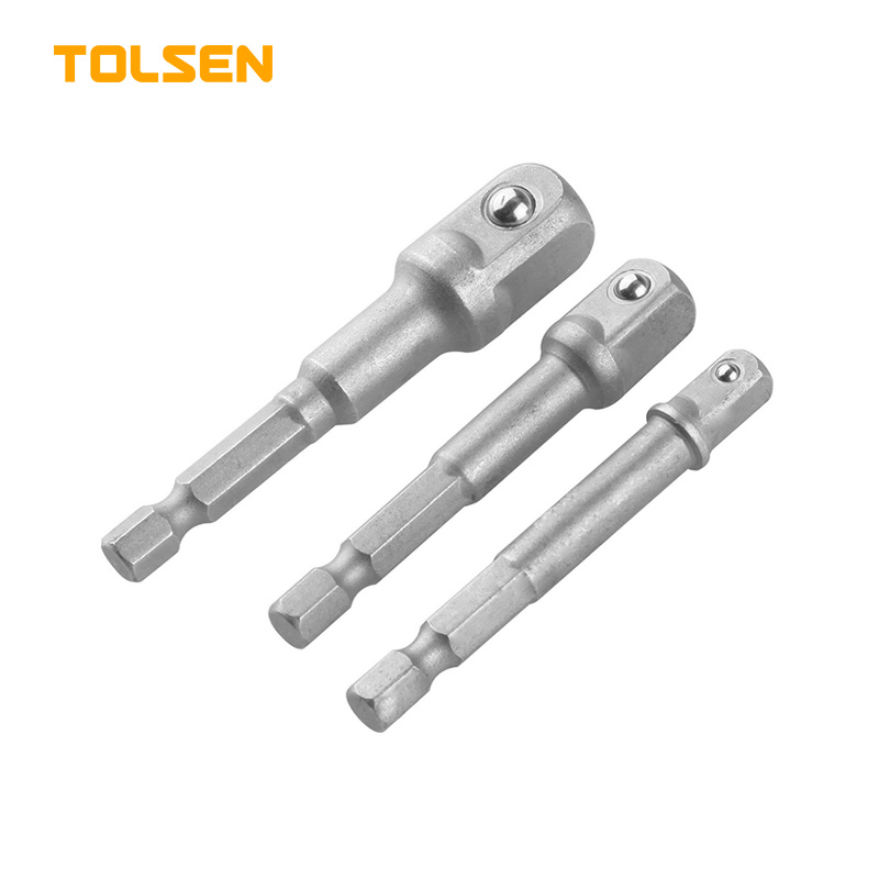 Tolsen 77864 3Pcs Hex Adaptor Set (1/4", 3/8", 1/2") Model: 77864