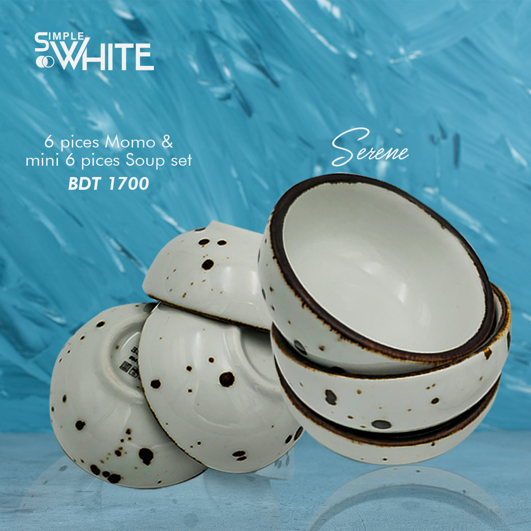 Simple & White Serene Momo & Soup Set