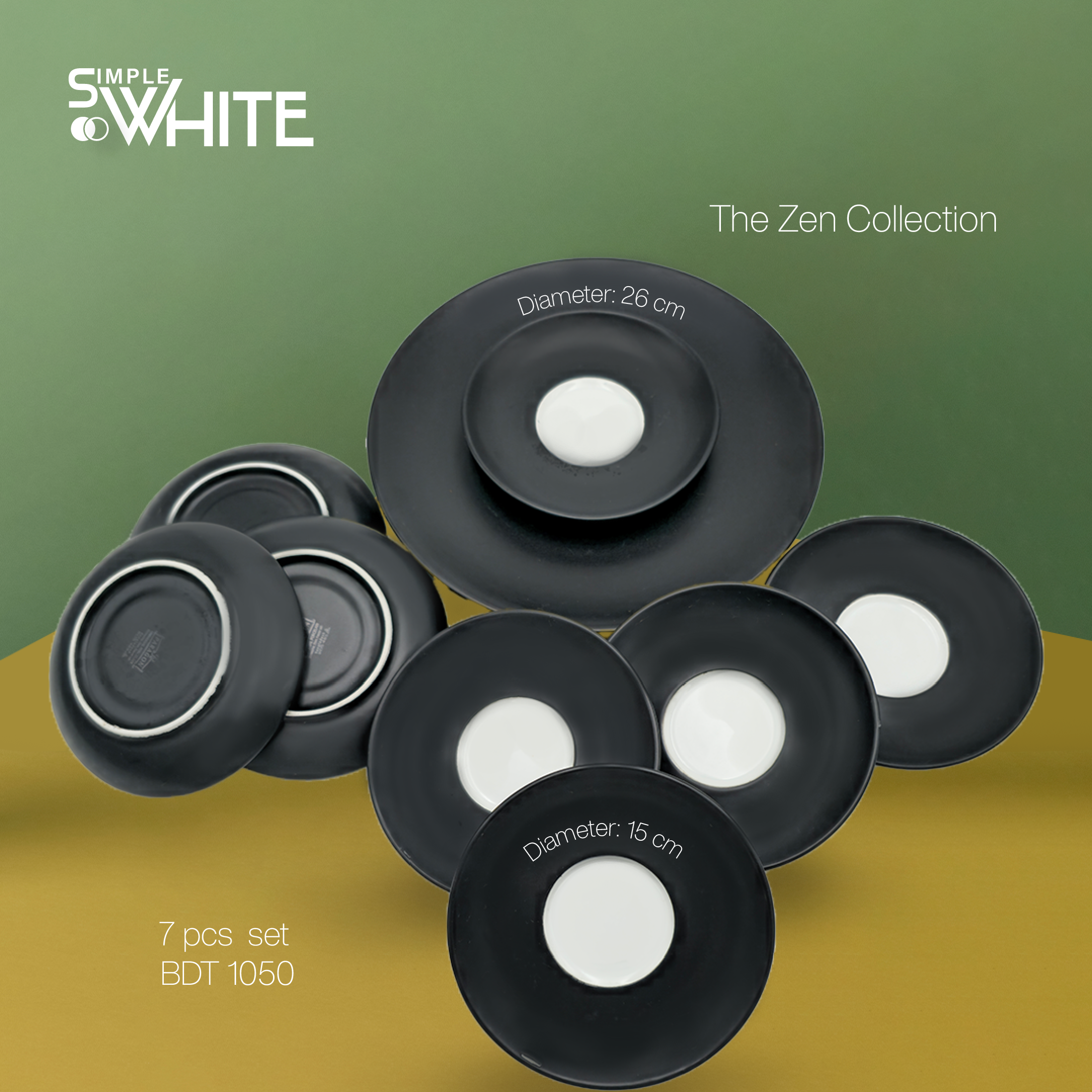 Simple & White Zen Collection Dinnerware Set
