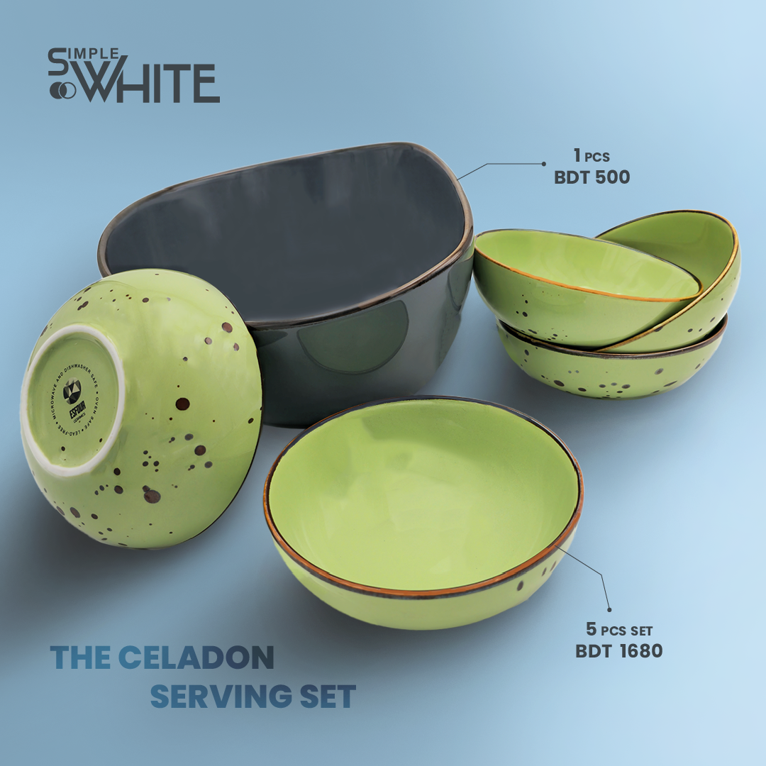 Simple & White The Celadon Serving Set