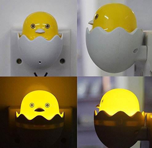 yellow duck with egg shape led night light