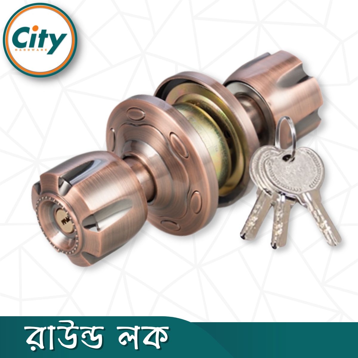 প্রিমিয়াম মানের রাউন্ড লক উচ্চ সুরক্ষা রাউন্ড লক রুম ডোর নব অ্যান্টিক রঙের দরজার লক_img_1