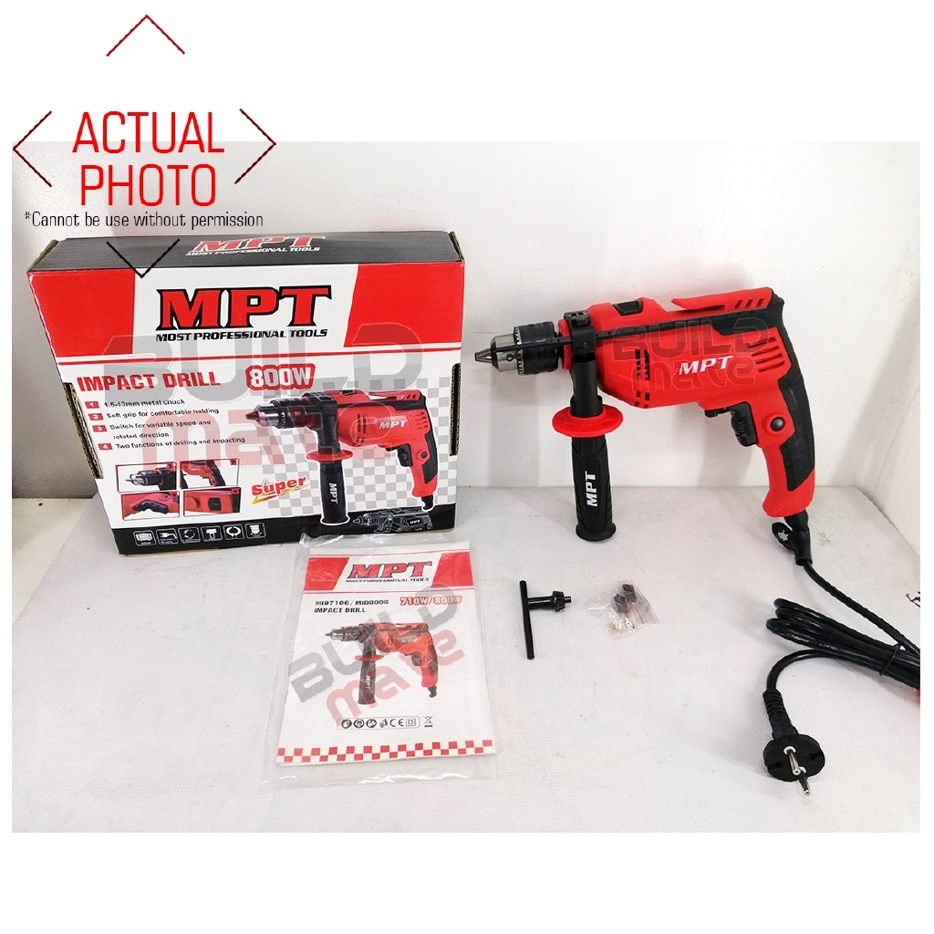 MPT Impact Drill, 800w, 13mm, Model: MID8005_img_2