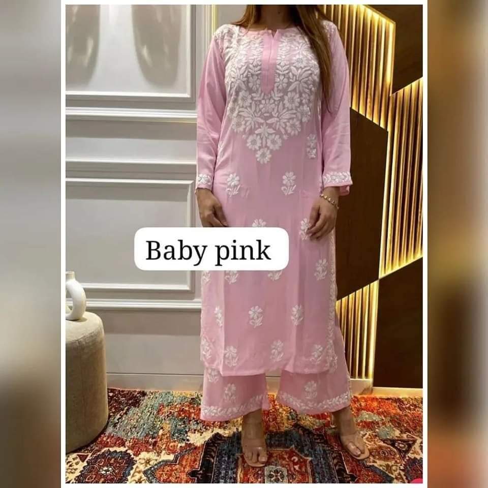 Baby Pink Lakhnow Style Two piece set - Image 1