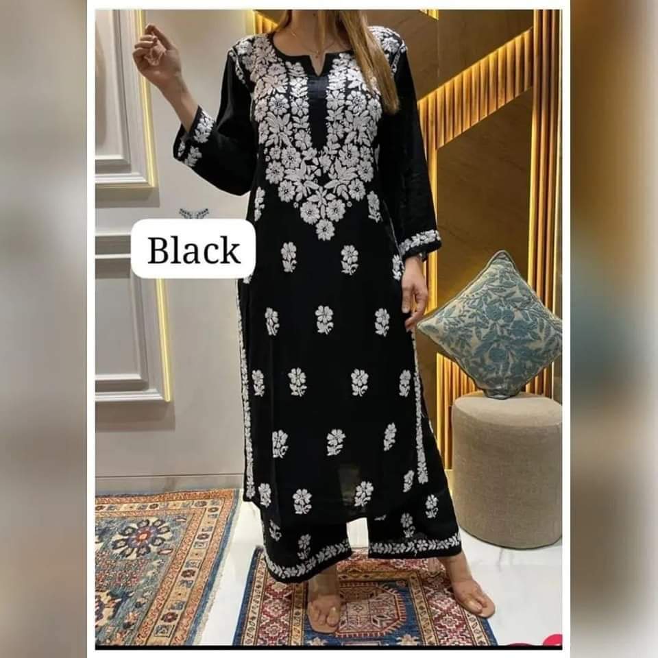 Black Lakhnow Style Two piece set - Image 1