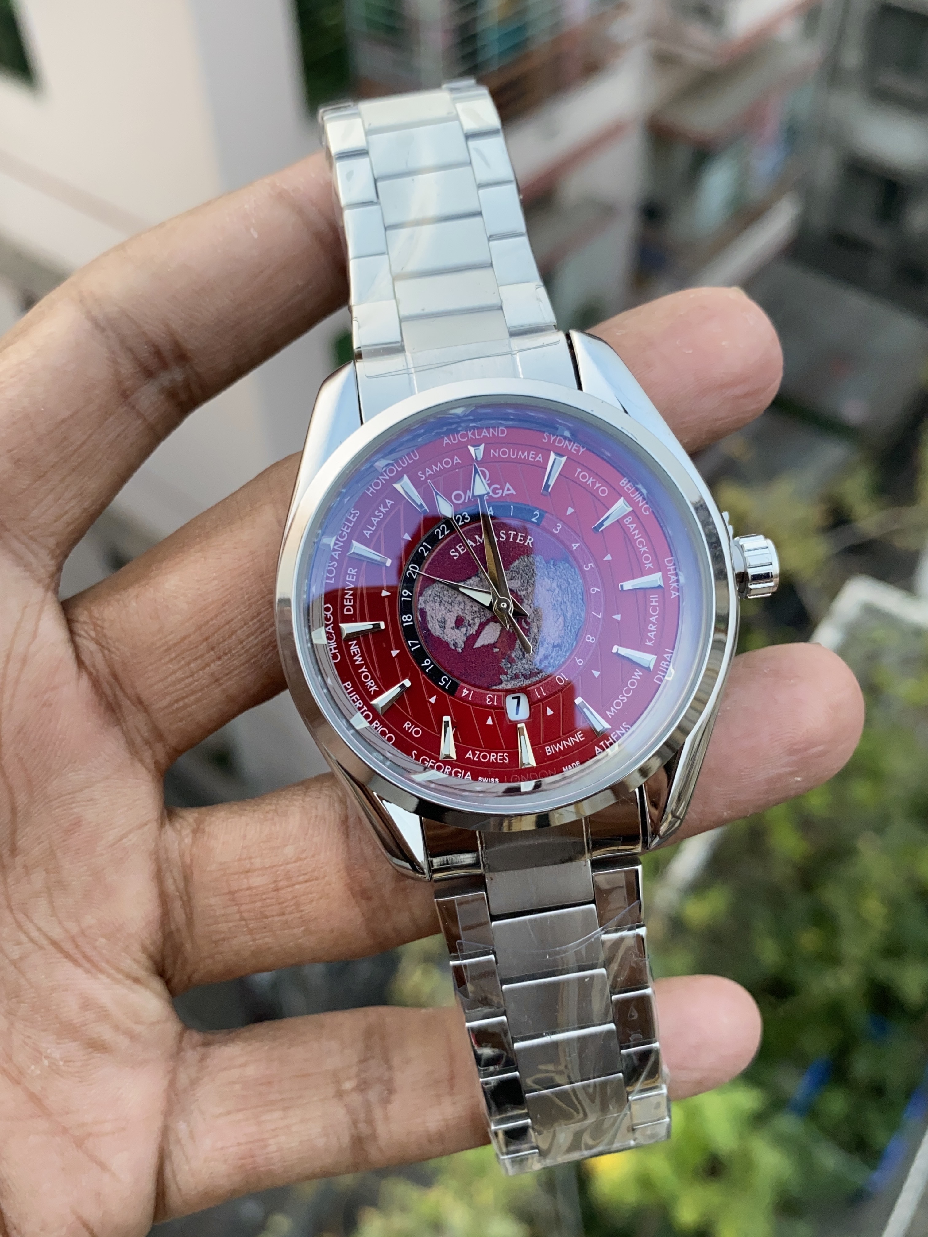 Omega aqua terra worldtimer (Red dial)