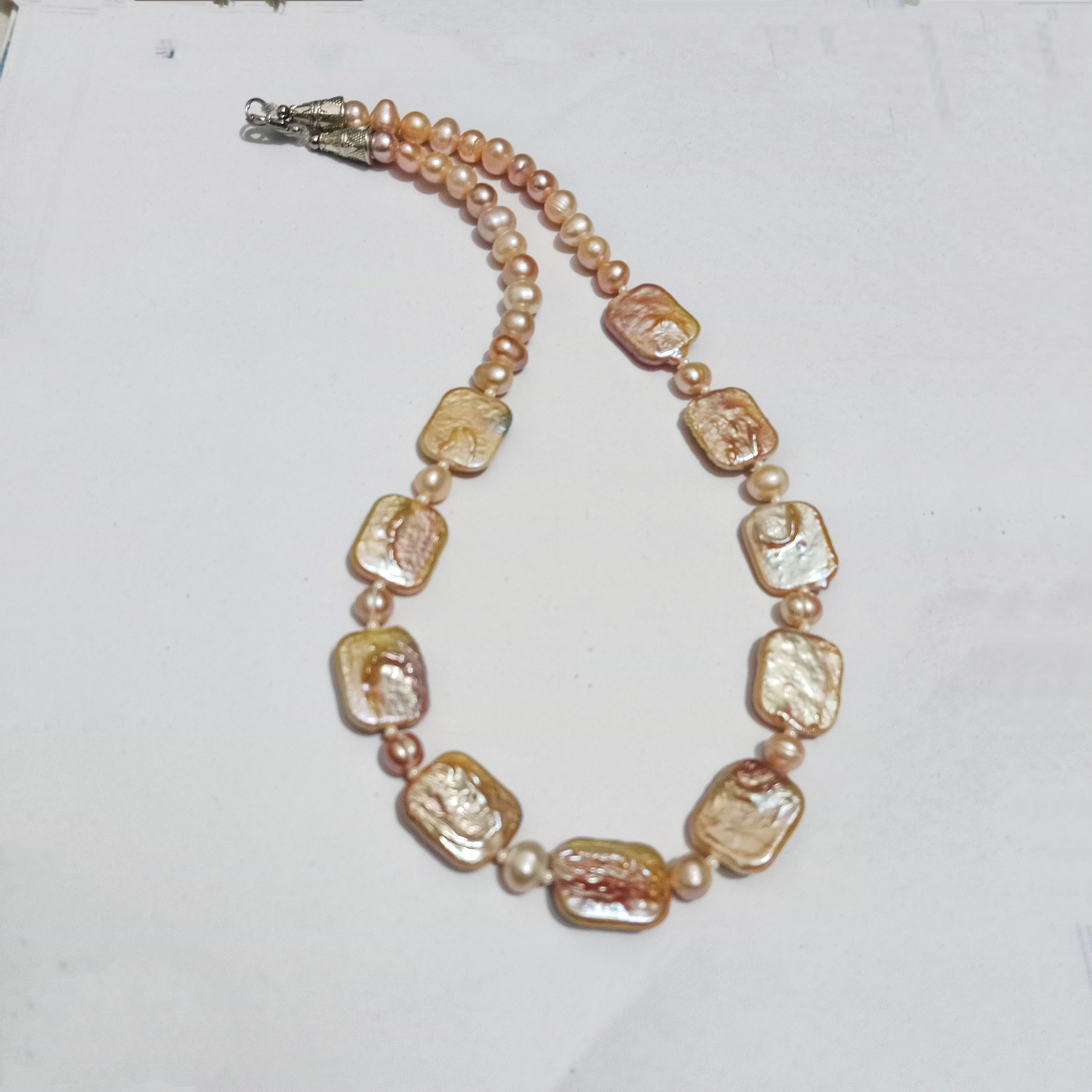 Mother Peach pearl necklace for women_img_0