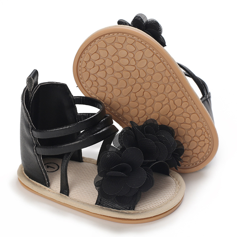 Baby Girls Anti Slip Sole Flower High Neck Sandals ( 6-18 months)_img_1