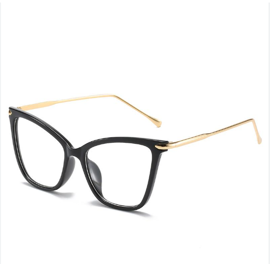 Frame Metal Leg Plain Glasses Glasses Simple Cat's Eye Female Eyeglass  (SUN11)
