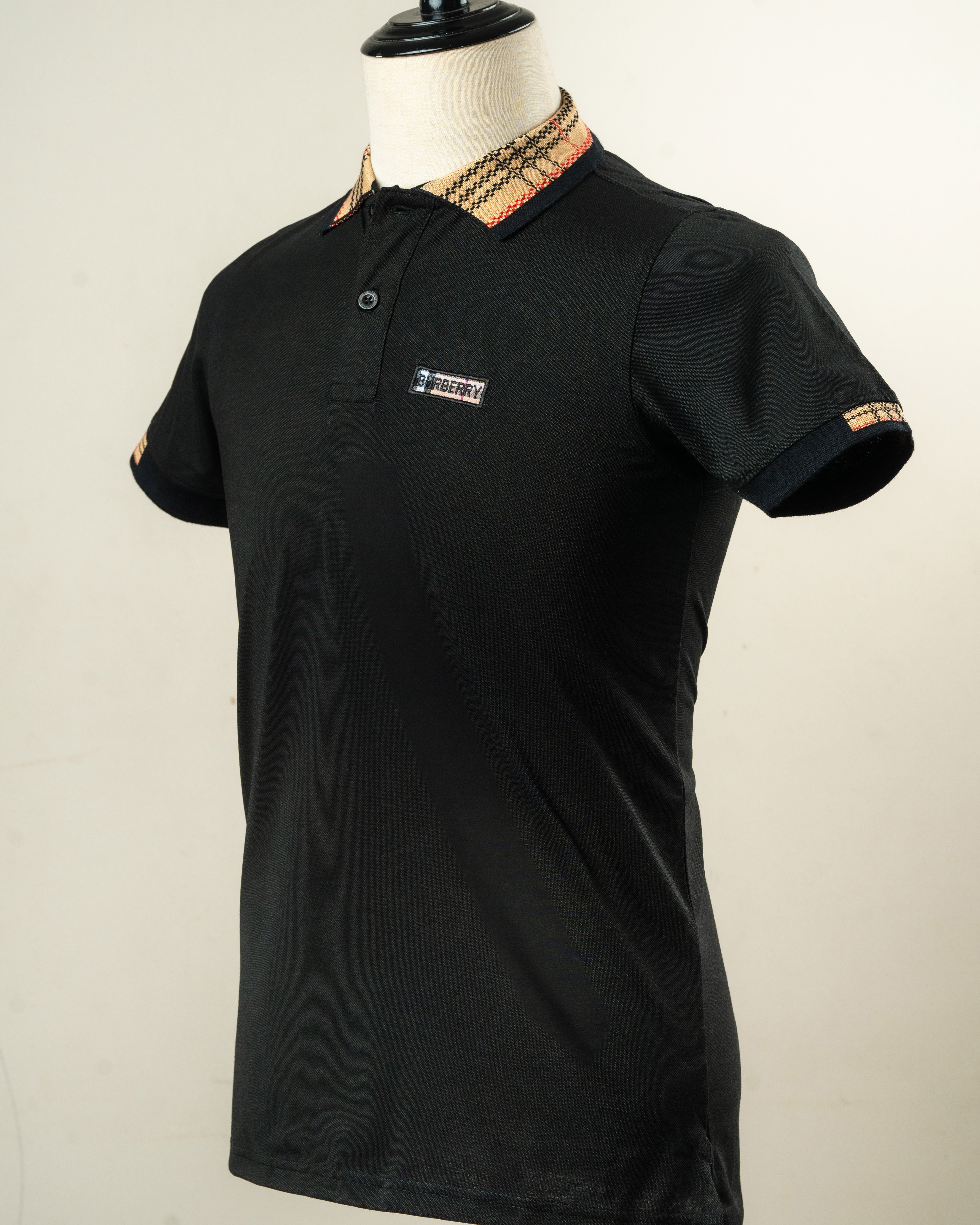 BB 12 Jaquard Collar Premium Polo Black_img_0