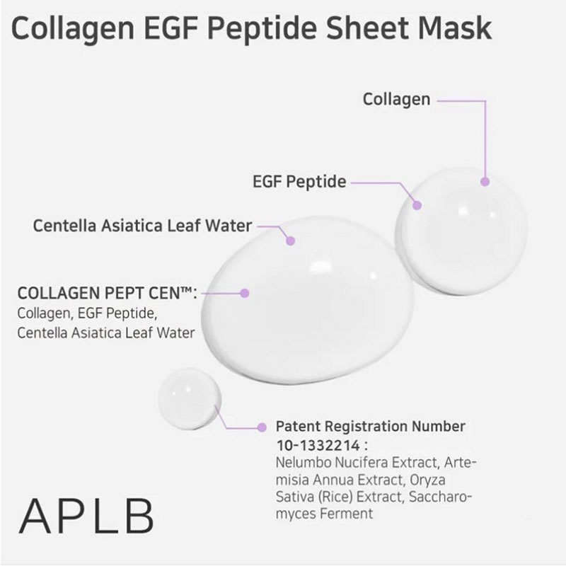 APLB Collagen EGF Peptide Sheet Mask – 25ML_img_1