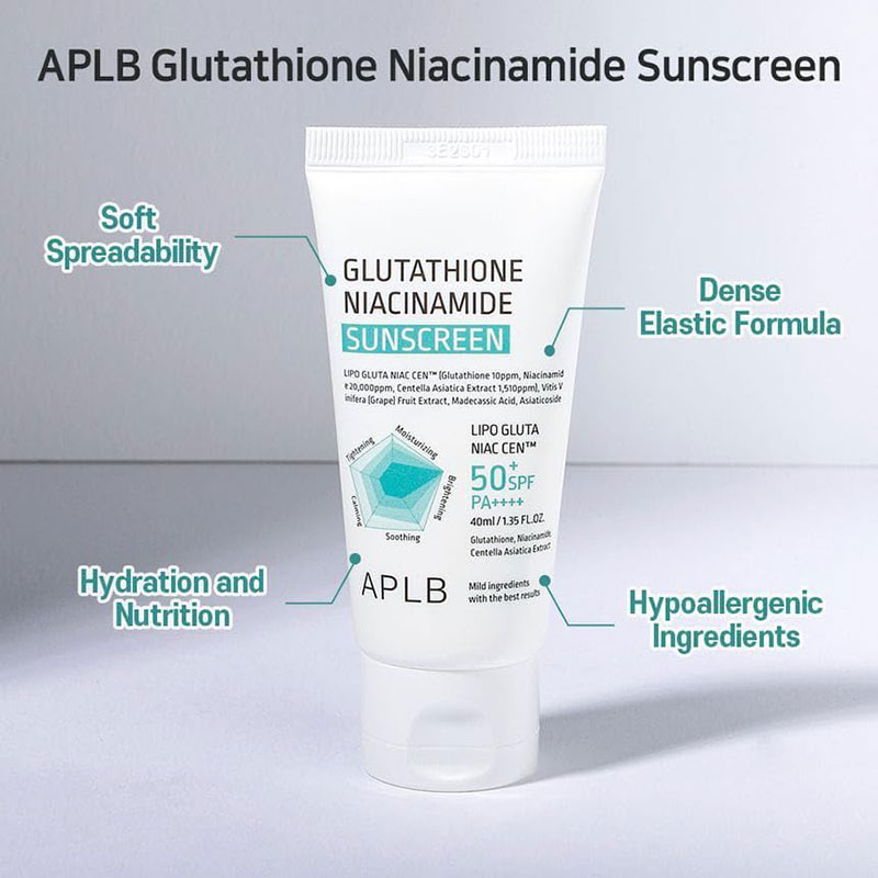 APLB Glutathione Niacinamide Sunscreen SPF50+ PA++++ 40ml_img_1