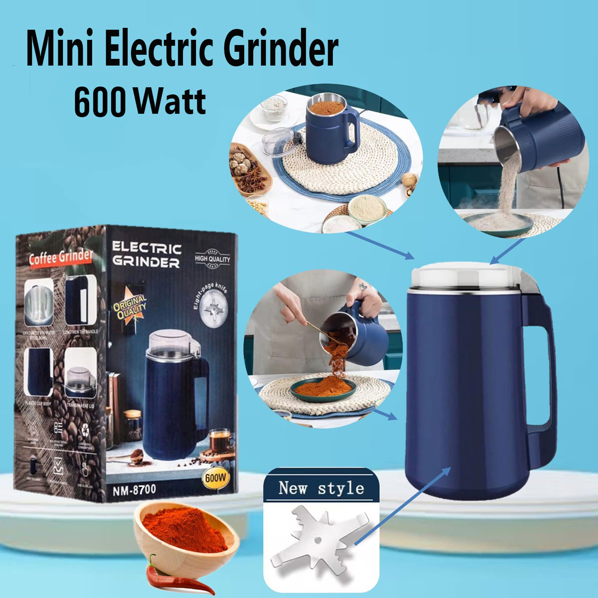 Smart Multifunctional Electric Grinder Machine 600Watt_img_1
