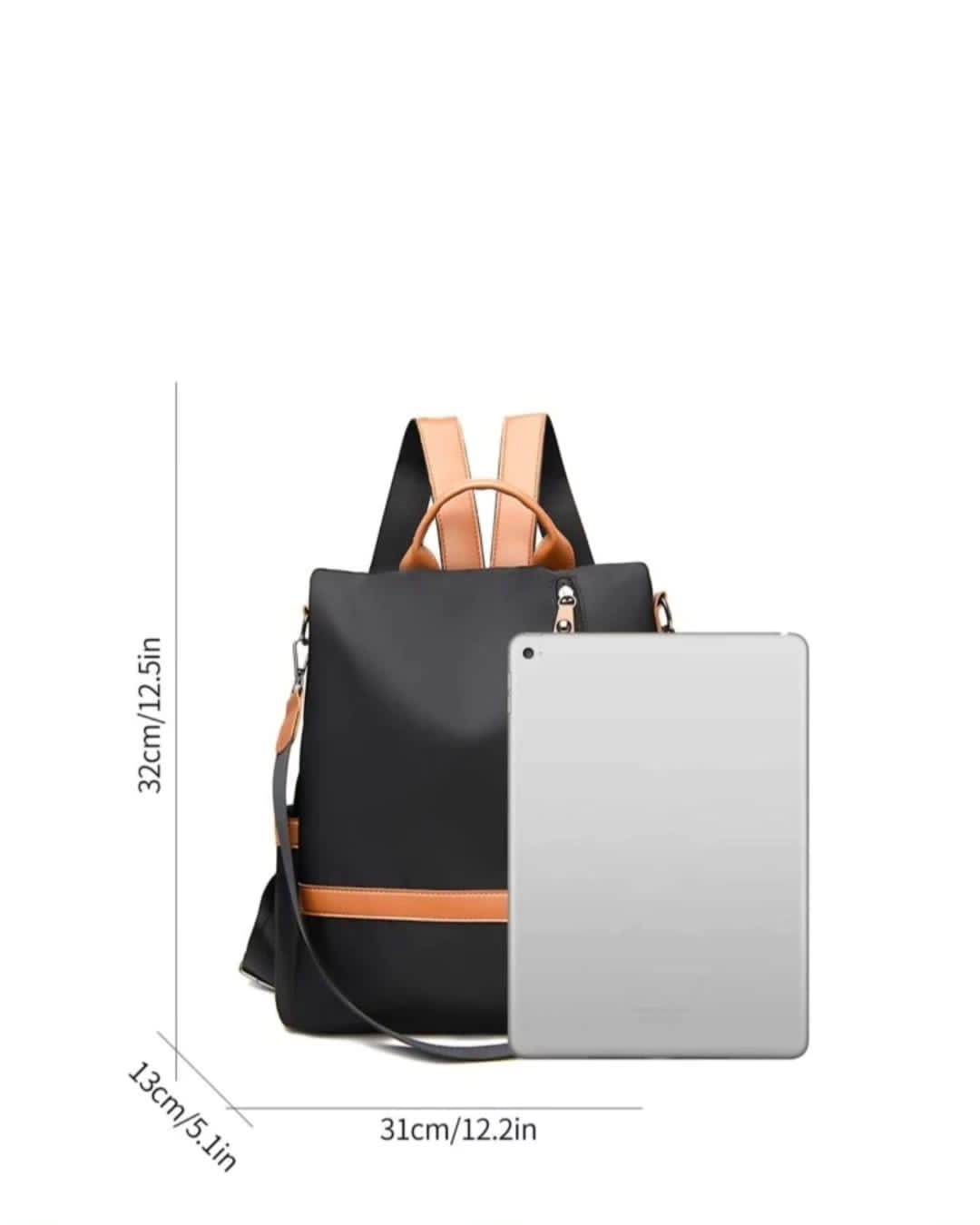 Casual Oxford Backpack Women Black Waterproof Nylon School Bags for Teenage Girls High Quality_img_7