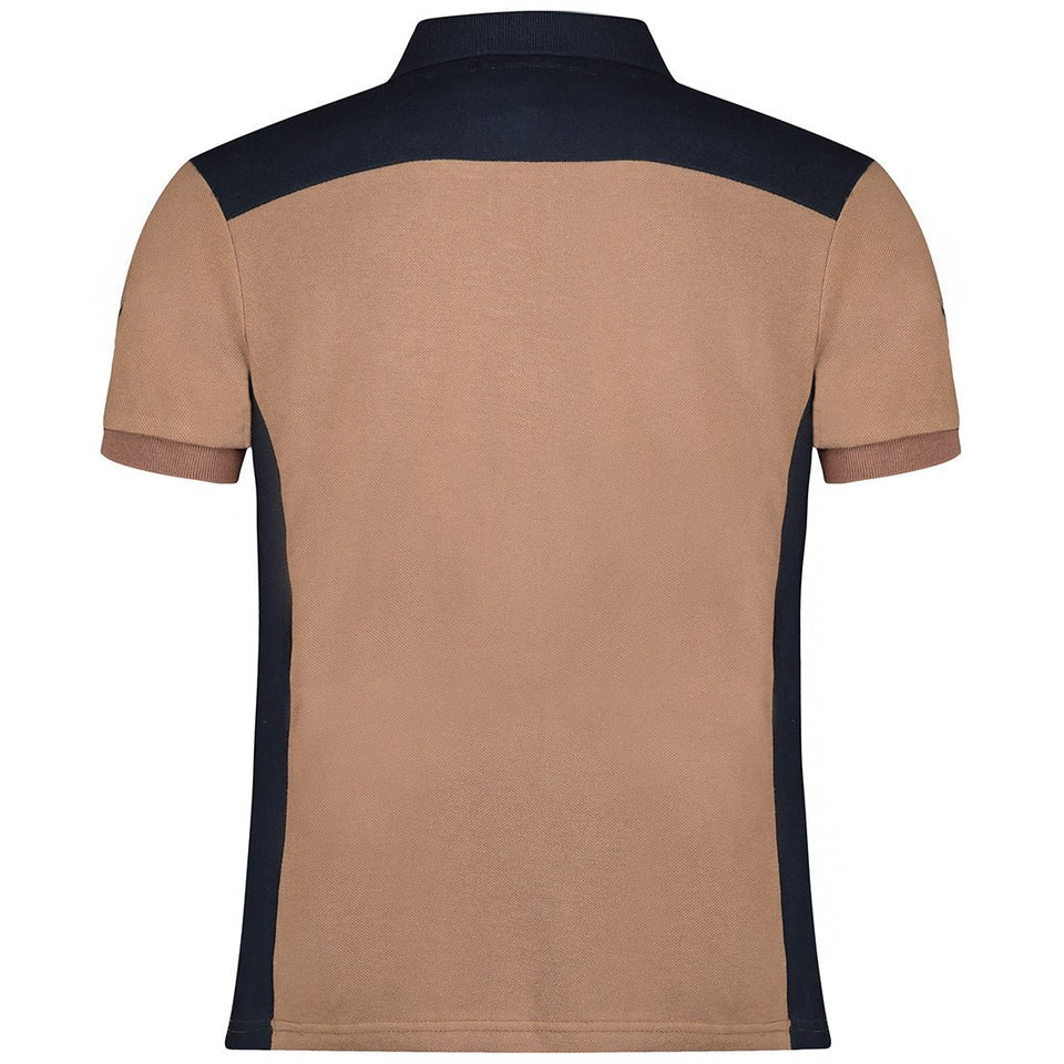 Polo Shirt, Taupe Embroidered Prints and Badge_img_1