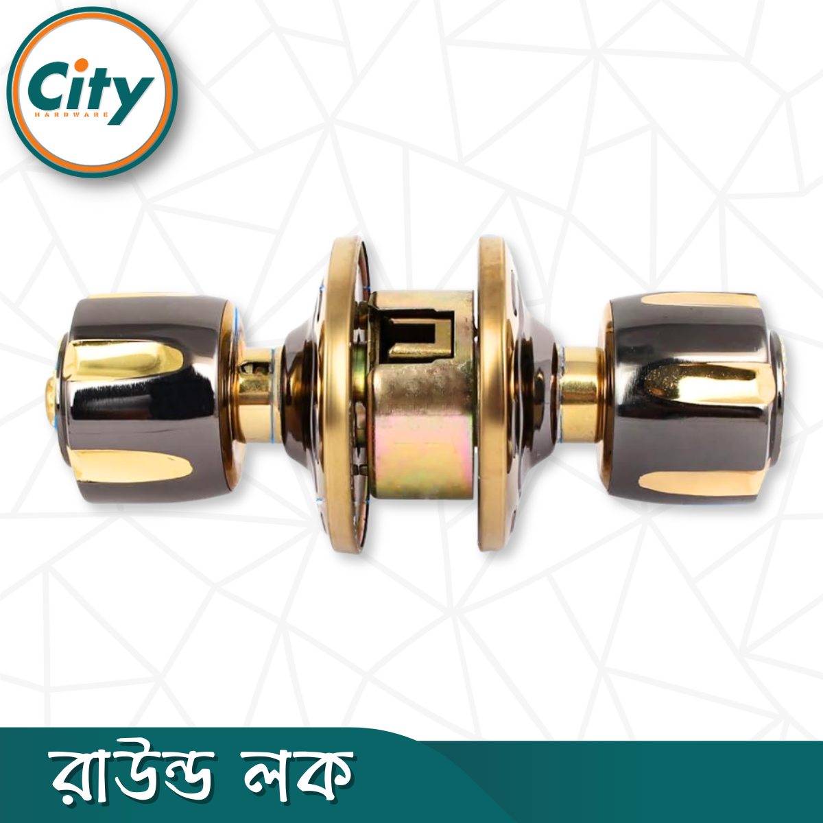 উচ্চ সুরক্ষা রাউন্ড লক ব্ল্যাক গোল্ড রঙের কামরাঙ্গা মডেল সর্বজনীন কাঠের দরজার লক Door Lock_img_3