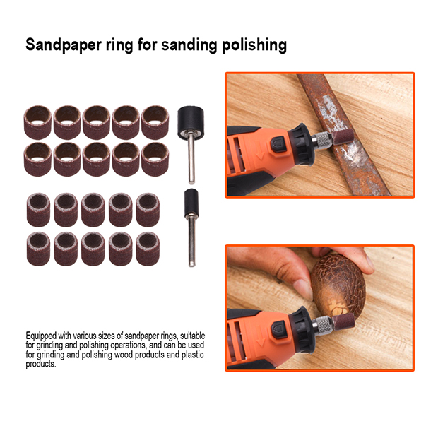 HARDEN 752912 130W 211Pcs Rotary Grinder Set, Hand Power Small Mini Grinder Kit Portable Hobby Rotary Electric Grinder Tool Set 752912_img_7