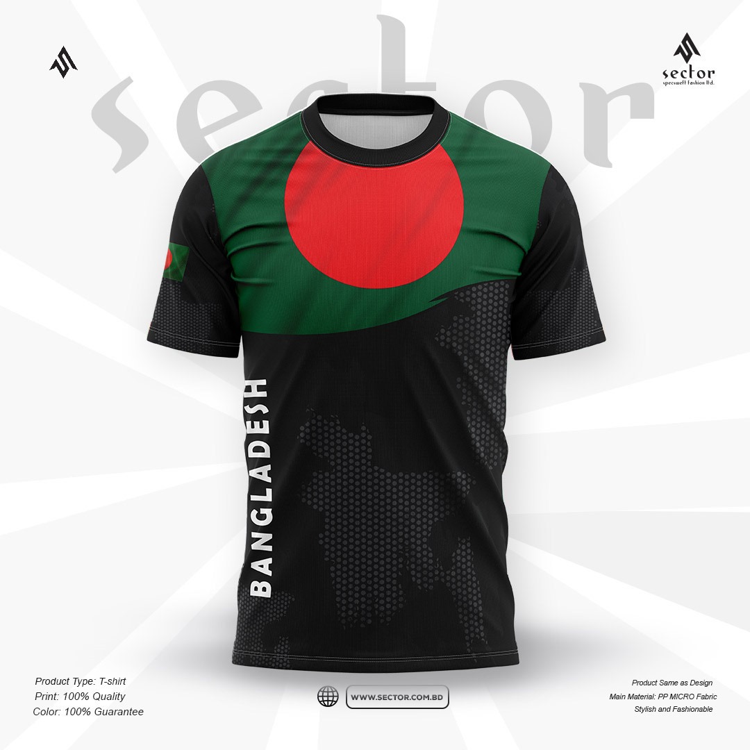The Bangladesh Map Premium Play Quality Half Sleeve Jersey