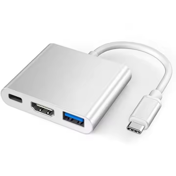 3-in-1 USB-C Hub with 4K HDMI, USB 3.0, Type-C Adapter – 5Gbps Data Transfer, Metal Case | Price in BD_img_0
