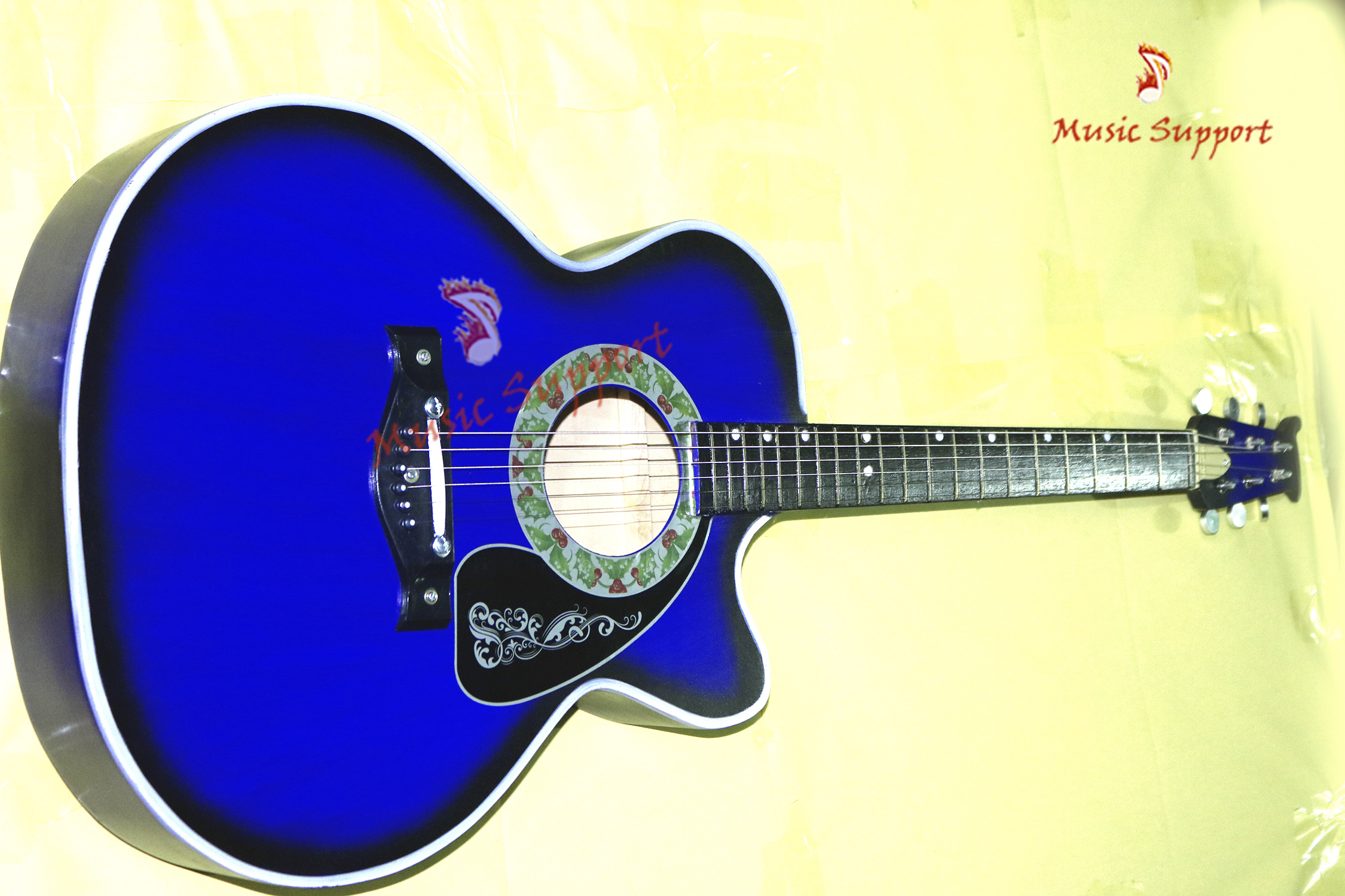 Acoustic Guitar, Beginner Guitar, with 1-Year Warranty, Includes Free Lessons, blue