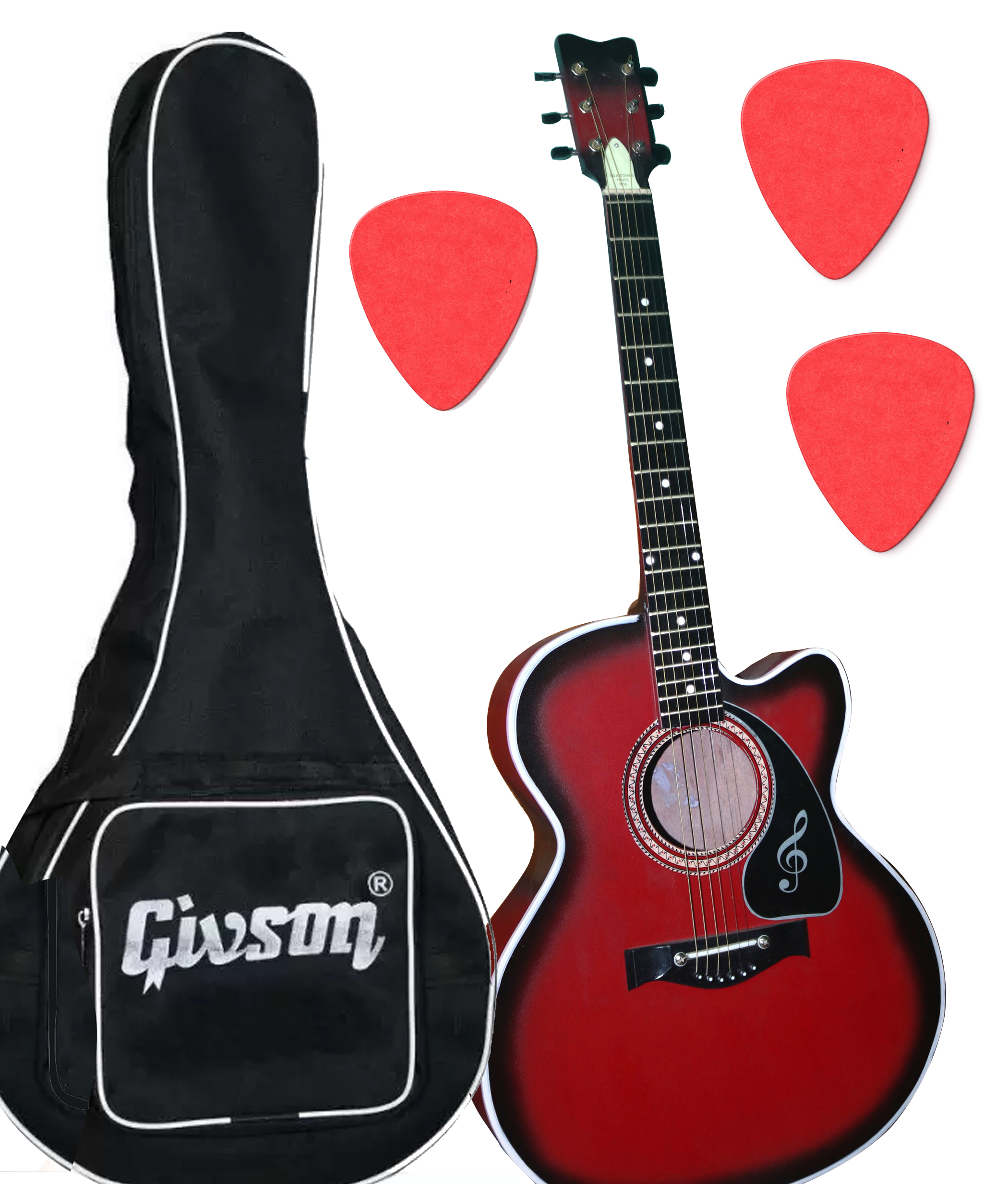 Acoustic Guitar – Red