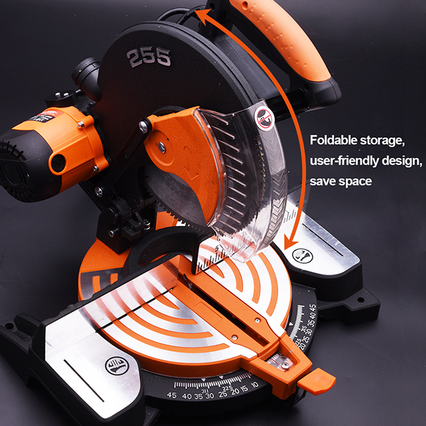 HARDEN 753522 Electric Mitre Saw, 255mm, 1350W Power Aluminum Cutting Portable Electric, Mitre Saw 753522_img_3