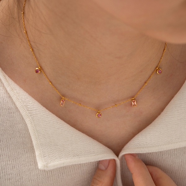Pink diamond necklace gold_img_2
