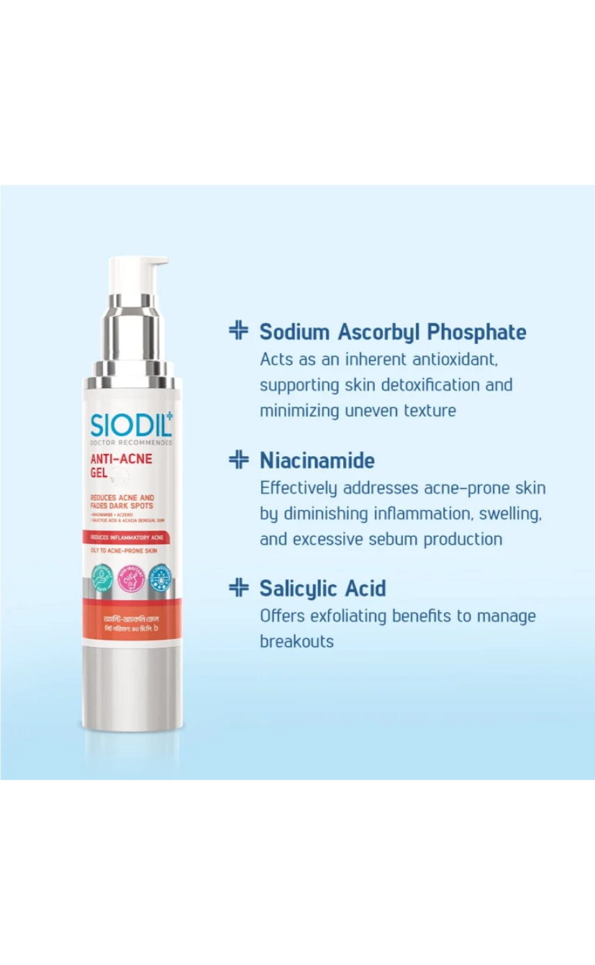 SIODIL ANTI-ACNE GEL 40ml - Image 2