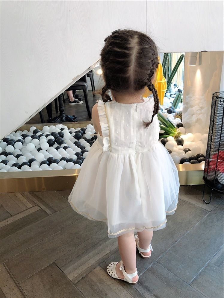 Baby Girls Fluffy Chiffon Summer Princess Party Dress (3 to 6 years)_img_7