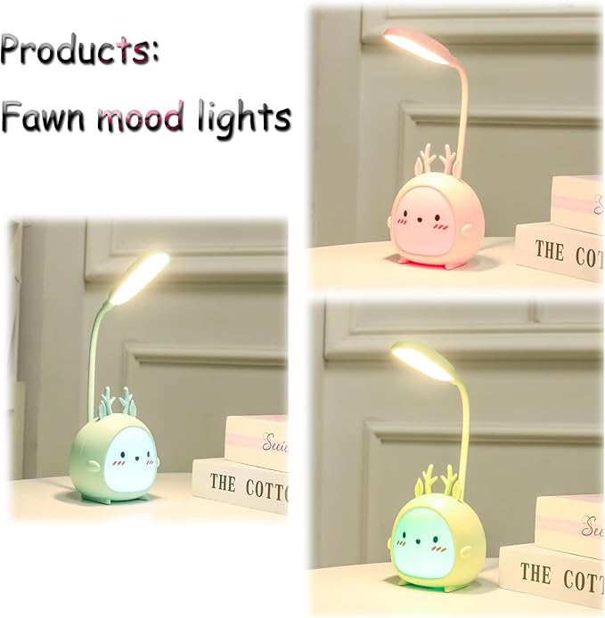 Flexible LED Desk Lamp with Pen Holder & Colorful Breathing Light
