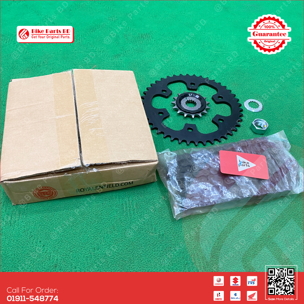 Chain Sprocket set for Royal Enfield Bullet, Hunter, Classic, Meteor bike.
