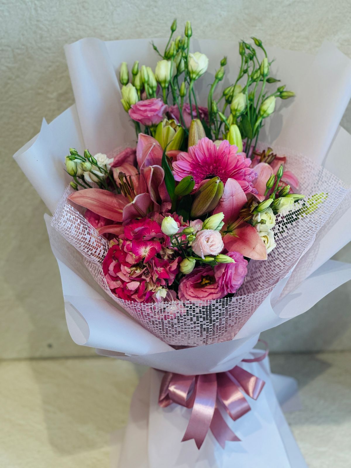 mix flowers hand bouquet